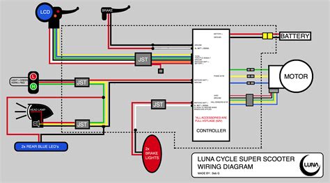 electric scooter battery wiring diagram 
